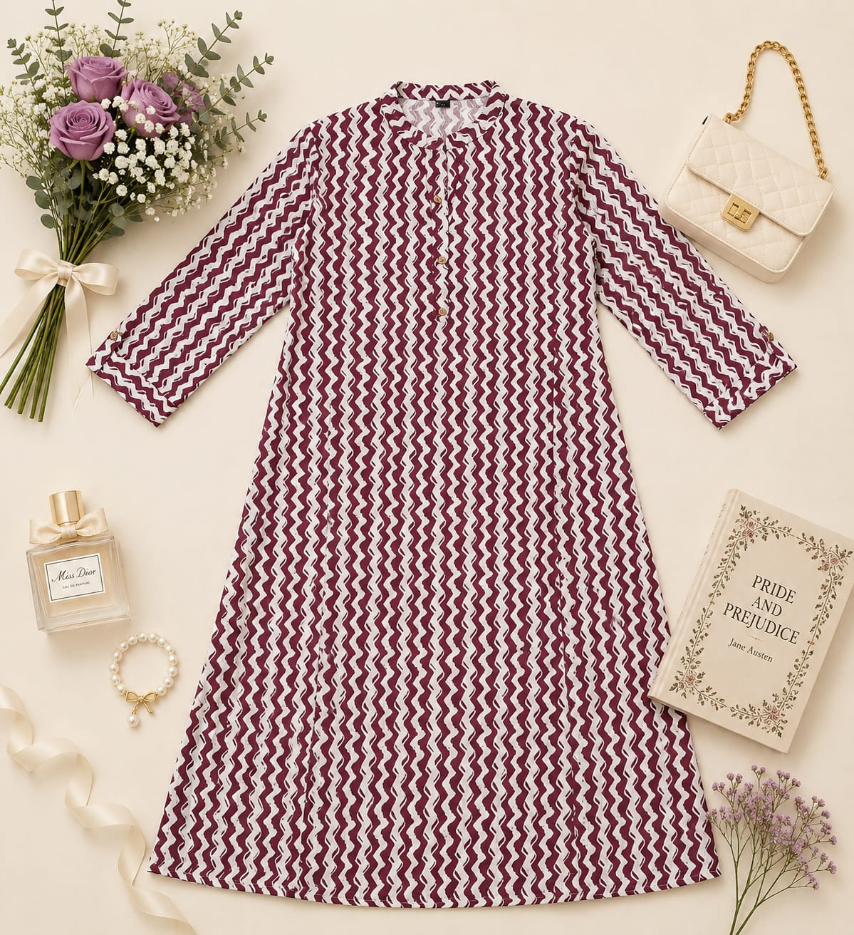 MIGZORn Aura A-Line Printed Long Kurti's