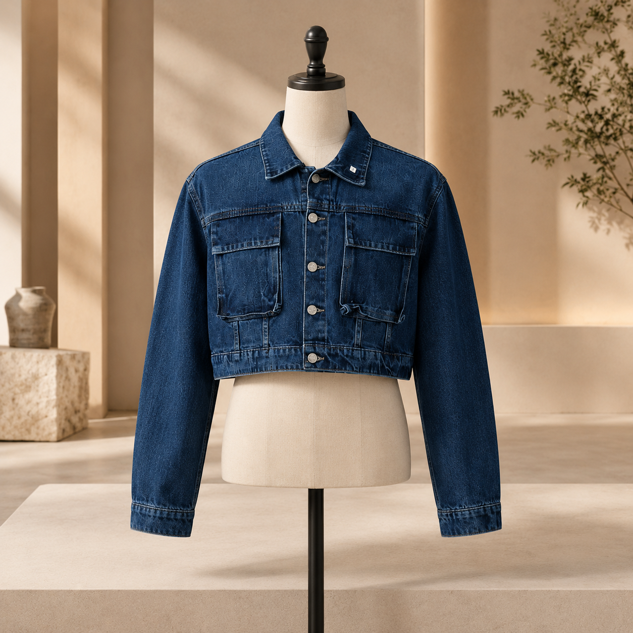 MIGZORn Urban Edge Cropped Denim Jacket