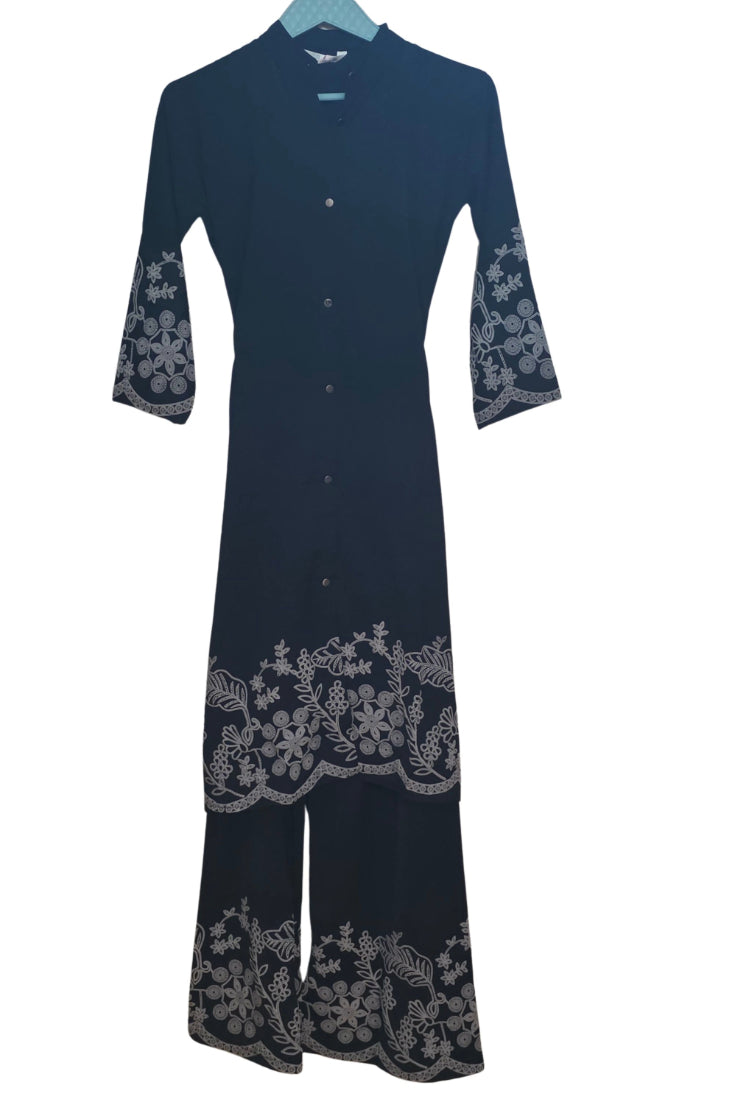 Black Embroidered Co-Ord set