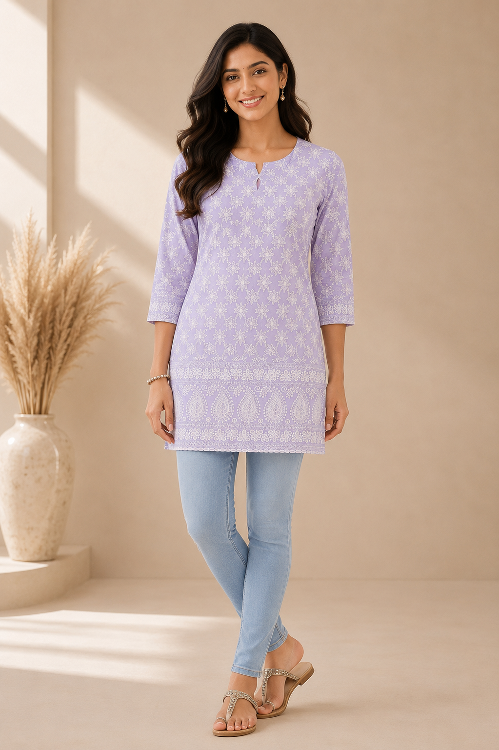 MIGZORn Charm Embroidered short Kurti's