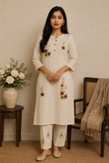 Rustic Bloom Khadi Cotton Co‑ord Set