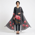 Midnight Bloom Printed 3pcs Suit