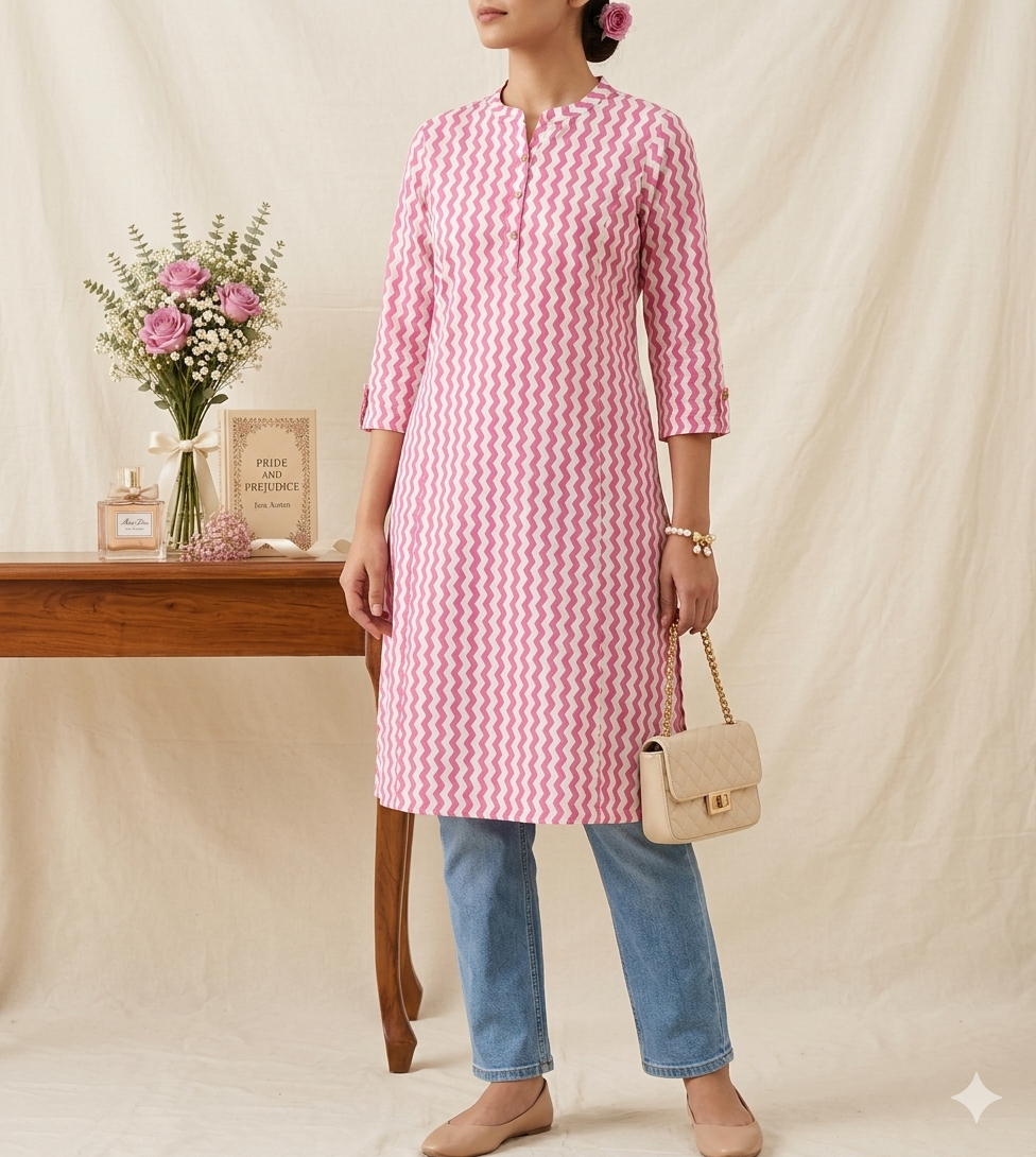 MIGZORn Aura A-Line Printed Long Kurti's