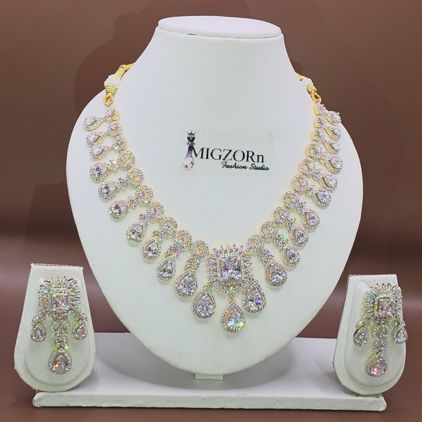 MIGZORn Crystal Royale Teardrop Necklace